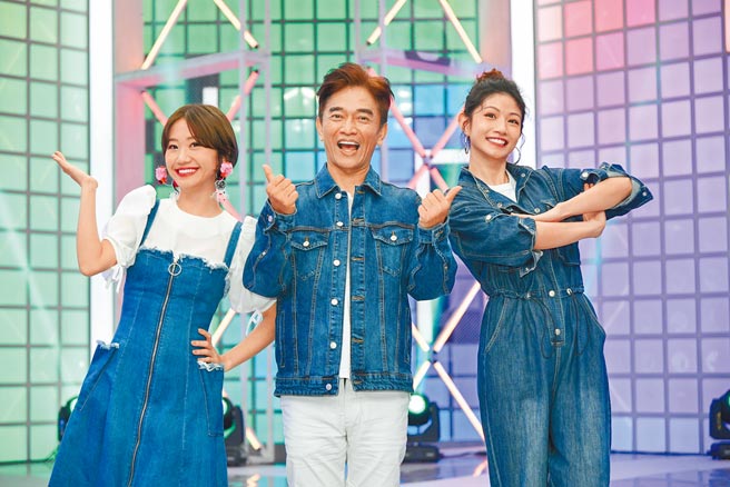 Lulu（左起）、吴宗宪、李千那昨出席《综艺大热门》记者会。（三立提供）