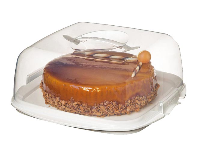 beyond beyond「京瓷名店」sistema纽西兰进口手提式蛋糕收纳扣式保鲜盒，8.8L，850元。（比漾广场提供）