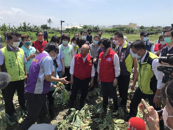 受到熱帶性低氣壓外圍環境及西南氣流影響，8月上旬中南部降下豪大雨，造成許多地方農損。（農委會提供／林良齊台北傳真）