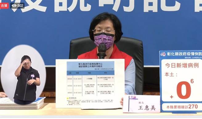 彰化嘉玲卻有外縣市確診者跑來田尾賞花，縣長王惠美公布足跡。（吳敏菁攝）