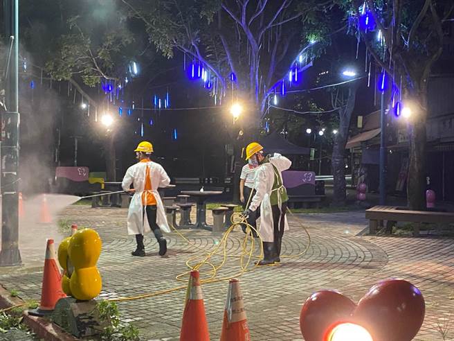 彰化田尾公路花园大清消。（彰化县政府提供／吴敏菁彰化传真）