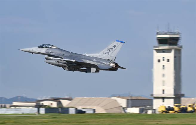 美國與韓國將於16至26日展開聯合軍演，引起北韓不滿。圖為部署於南韓的美軍F-16戰機。（圖／DVIDS）