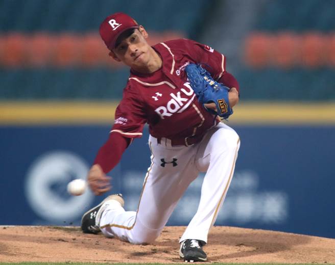 乐天桃猿张喜凯。（郑任南摄）