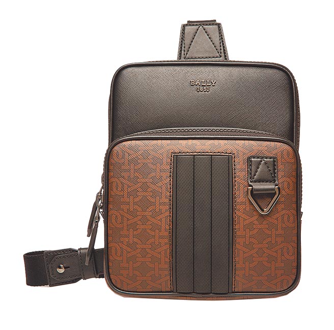 採用全新Monogram的Mythos系列印花TPU斜跨包，2萬2800元。（Bally提供）