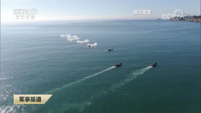 73集团军抢滩作战实弹演习。翻摄央视军事报导