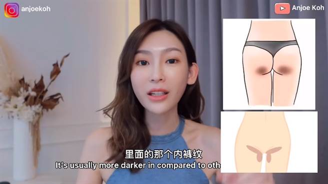 穿太紧的底裤、长时间坐着不动，因为挤压所造成的摩擦才会导致下体色素沉淀(图／翻摄自许縤恩YT)