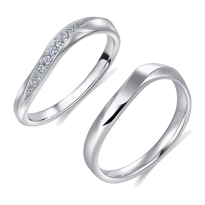 Global Mall新北中和店点睛品的Promessa星宇对戒，推荐价3万2600元。（Global Mall提供）