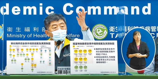 衛福部長陳時中主持中央流行疫情指揮中心記者會。（摘自中央流行疫情指揮中直播）