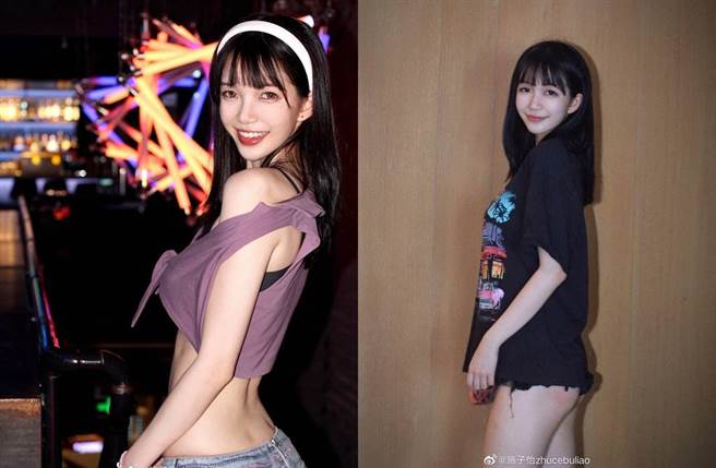 施子怡晒出的美照大秀姣好身材，极细蚂蚁腰令人称羡。(图／翻摄自施子怡微博)