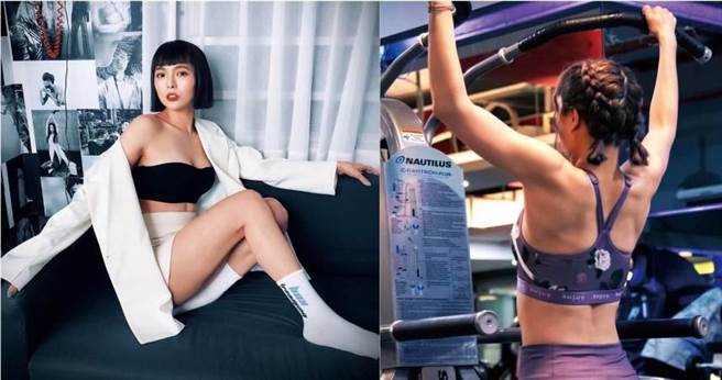 热爱运动的小猪身材火辣，曾推出写真集。（图／翻摄自黄沐妍脸书）