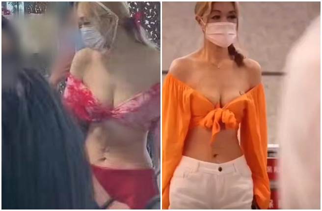 女粉丝随时都有走光可能。(取自微博)