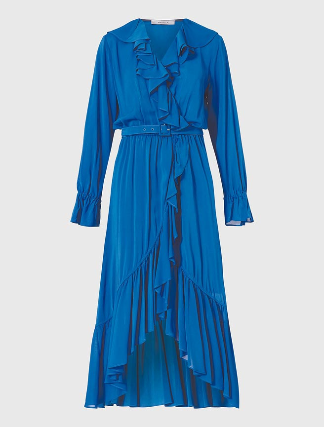 Marella荷葉浪漫洋裝，2萬4600元。（Marella提供）