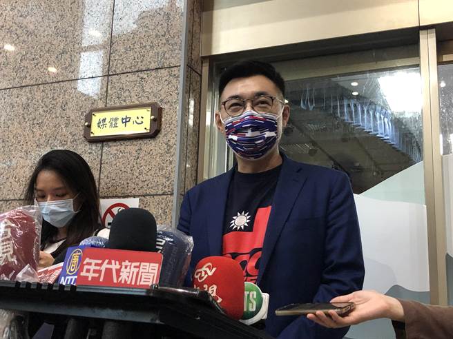 國民黨主席江啟臣。（趙婉淳攝）