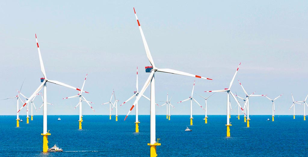 圖為達德能源成功在德國設置離岸風力發電。（達德能源提供）
