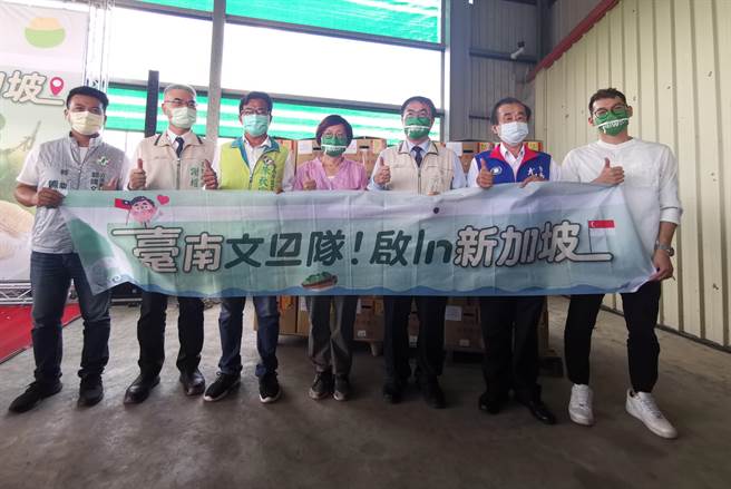 台南麻豆清泉果园20日10.2公吨文旦将封柜销往新加坡最大连锁超市。（刘秀芬摄）