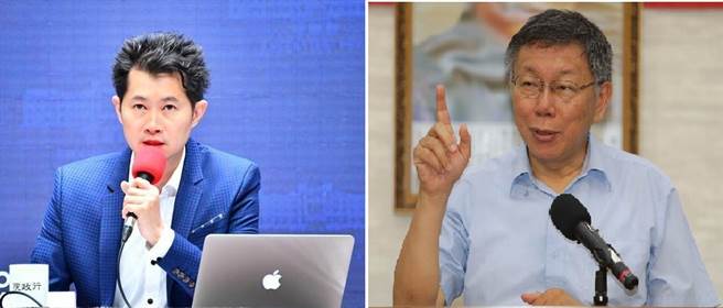 前行政院发言人丁怡铭(左)、台北市长柯文哲(右)。（图／资料照片）
