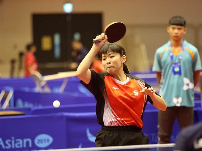 林姿妤参加2019于台中市举办「亚洲身障桌球锦标赛」，力克中国队勇夺双打金牌。（台中市政府提供）