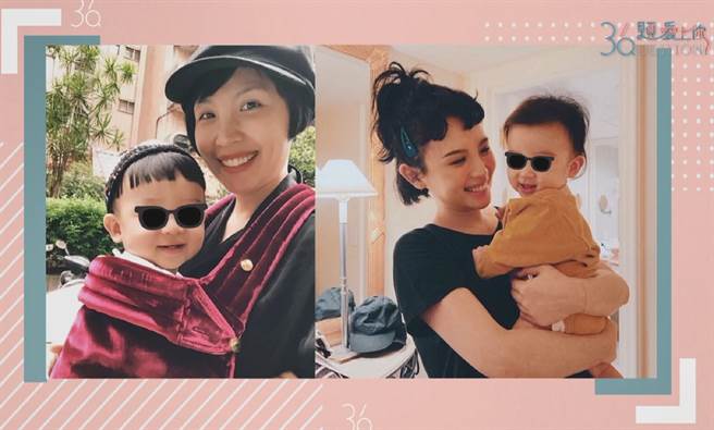 歌后魏如萱在公视《36题爱上你 》节目上秀与儿子路易的合影。（公视提供）