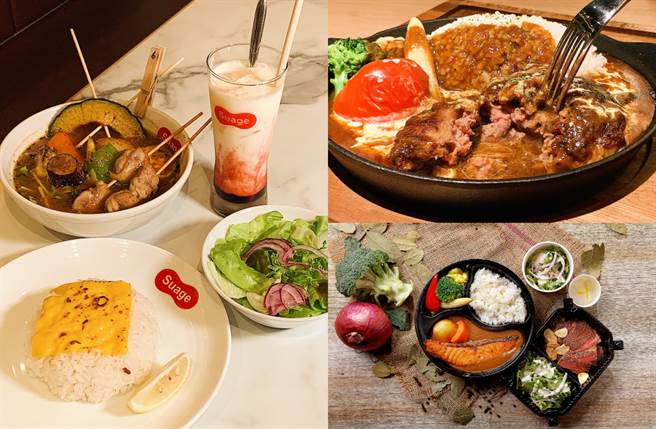 北海道汤咖哩专卖店Suage、咖哩树、泰迪农园咖哩推出全新口味的咖哩新品，以肉品搭配海鲜，一次满足咖哩控的胃。（图／杨婕安摄、品牌提供）