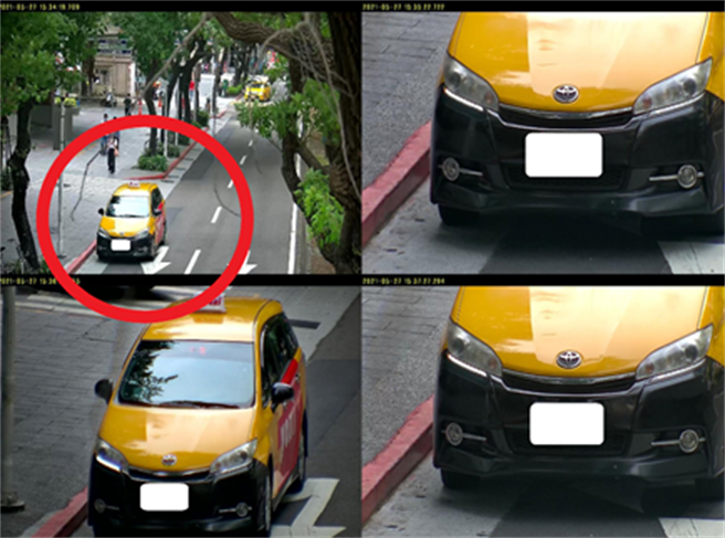 警方在中山北路、近马偕医院路段，透过车牌辨识系统自动侦测搜证，取缔违停车辆。(翻摄照片／林郁平台北传真）