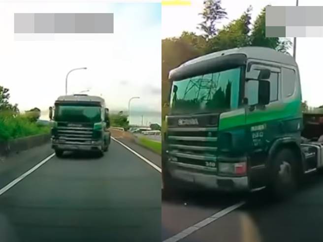 轿车驾驶发现后照镜中对方直直衝来，也连忙向左前方开，许多网友大讚轿车驾驶「防卫等级太高」、「看后照镜好机警」。（翻摄自记者爆料网）