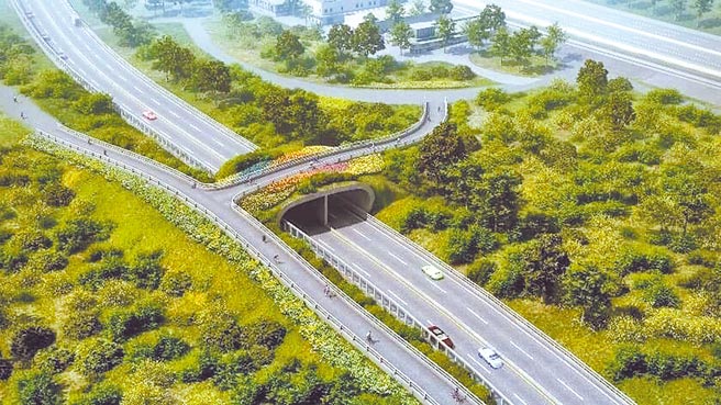 淡北道路完工示意图。（新北市工务局提供／戴上容新北传真）