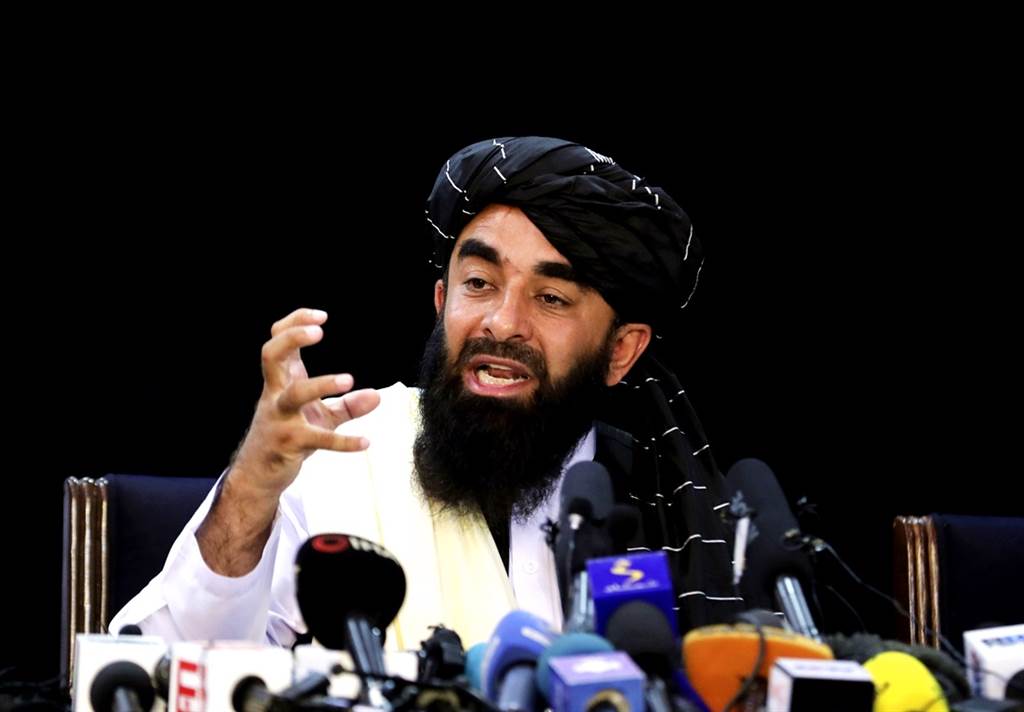 塔利班主要发言人穆贾希德（Zabihullah Mujahid）17日在记者会上表示，塔利班将会尊重女权，并且原谅反抗人士。（图／美联社）(photo:ChinaTimes)