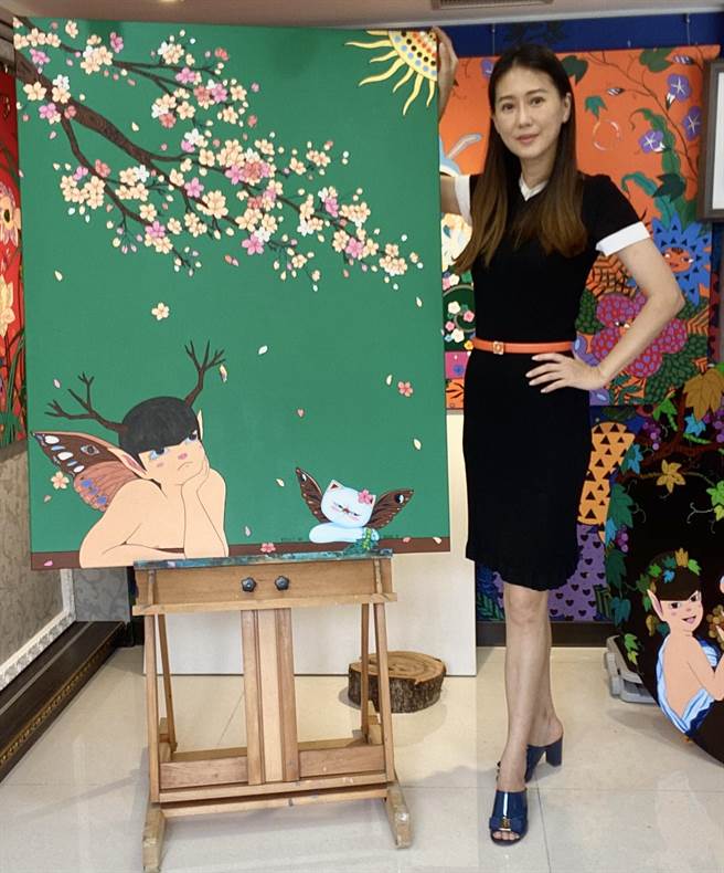 米凯莉作品名为「我等到花儿也谢了」之一「等待」。（米凯莉提供）