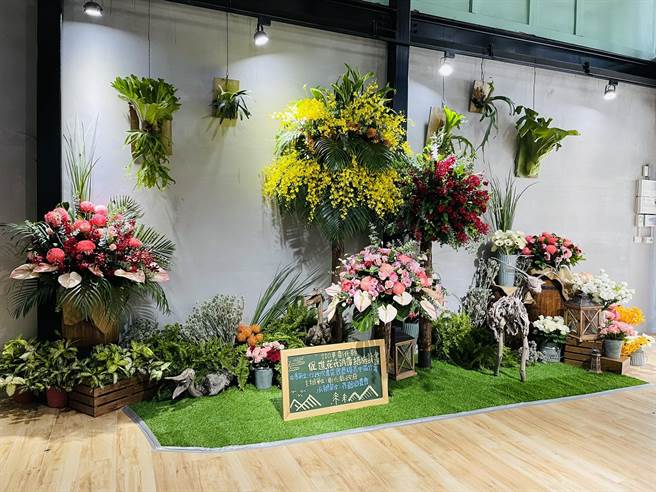 芬園鄉農會花藝布置。（彰化縣政府提供／吳敏菁彰化傳真）