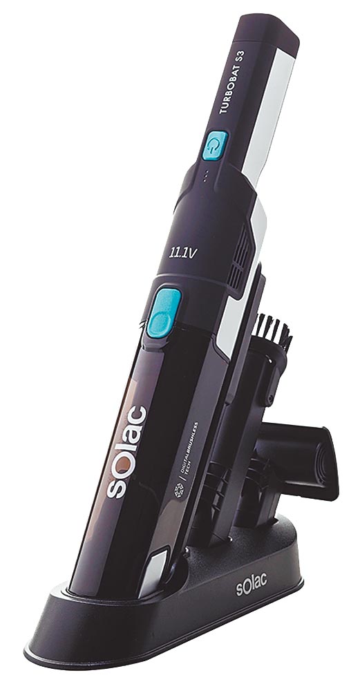 Global Mall桃园A8店的生活工场推出Solac无线便携式吸尘器，原价3680元，优惠价2980元。（Global Mall提供）