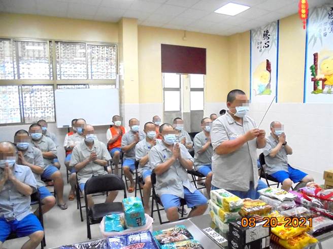 苗栗看守所日前举行线上中元普渡法会。（苗栗看守所提供／谢明俊苗栗传真）