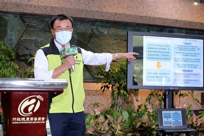 农委会主委陈吉仲说明走私猫安乐死的执行考量。（图/黄世麒摄）
