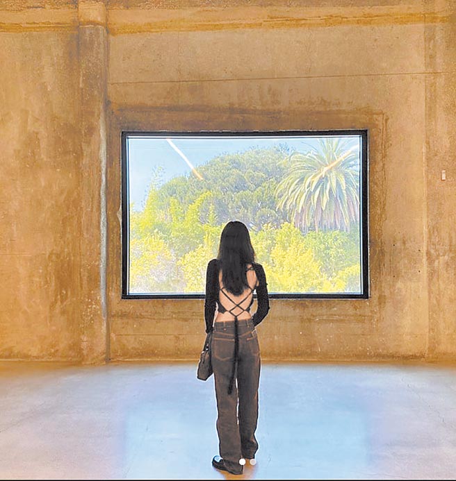 Jennie着miu miu短版绑带上衣，正面、背面（见图）两样情。（摘自IG）