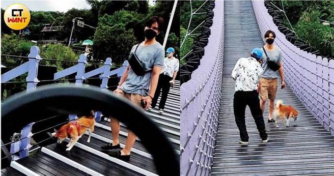 谢佳见被目击和密友孙玮廷，带着爱犬Uni一起出游。（图／本刊摄影组）