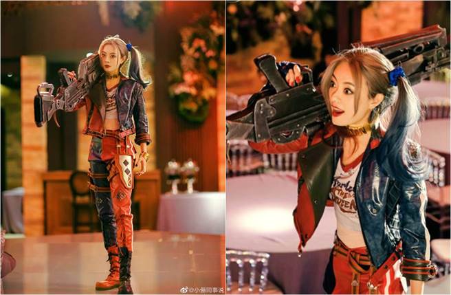 孙俪解放蛮腰，小腹平坦、身材没有一丝赘肉。（图／取材自小俪同事说微博）