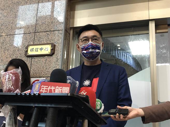 尋求連任的國民黨主席江啟臣。（趙婉淳攝）