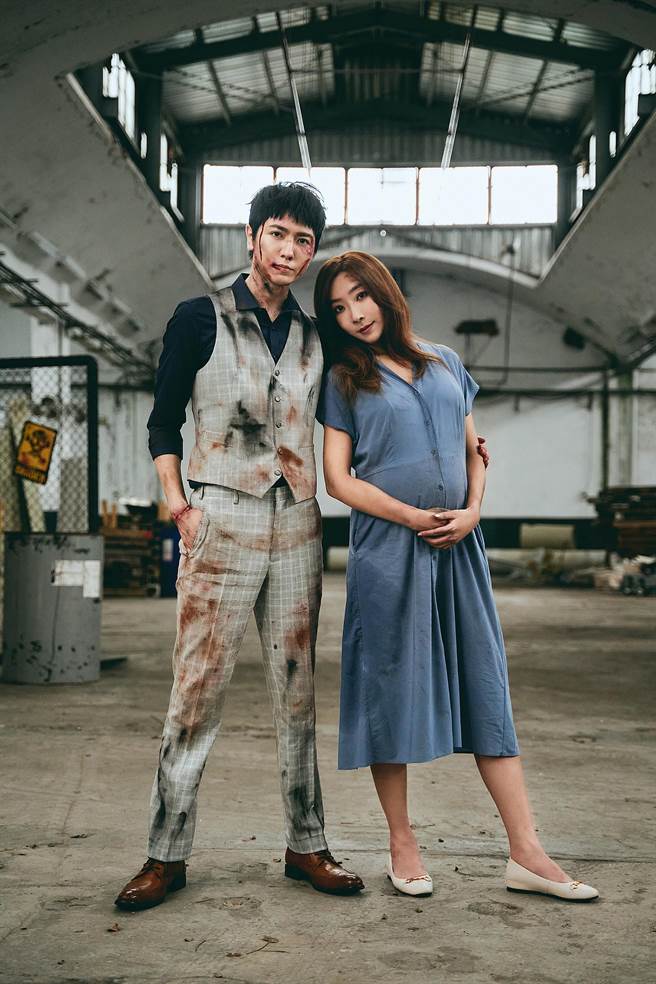 李宓挺6月肚上阵，与陈玺安拍摄〈新娘纱〉MV。（亚凰国际娱乐提供)