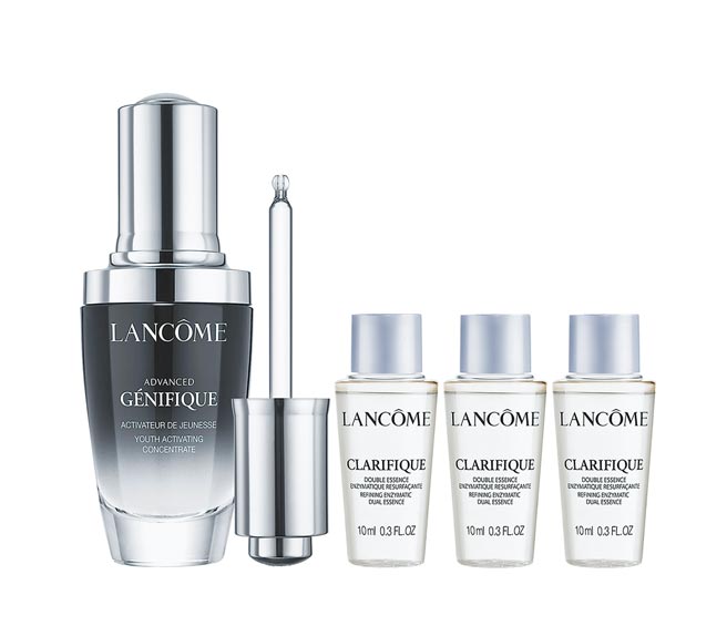 SOGO忠孝馆LANCOME小黑瓶明星双享组，价值3700元、优惠价3000元，限量50组。（SOGO提供）