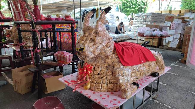 150斤沙琪玛神羊。（赖佑维摄）