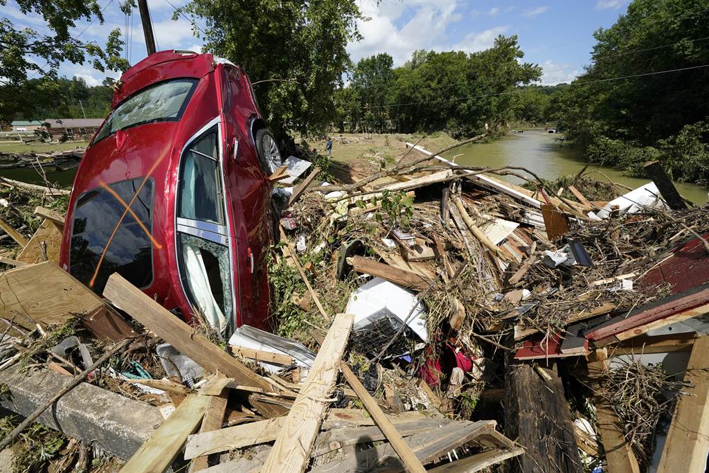 田纳西州上週遭遇严重洪患，造成至少18人不幸死亡。（图／美联社）(photo:ChinaTimes)