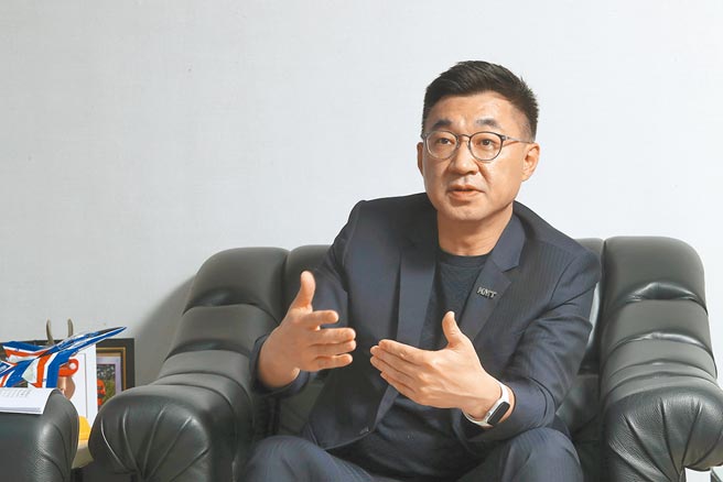 國民黨主席、立委江啟臣24日接受本報專訪，暢談2022地方選舉的規畫及目標。（劉宗龍攝）