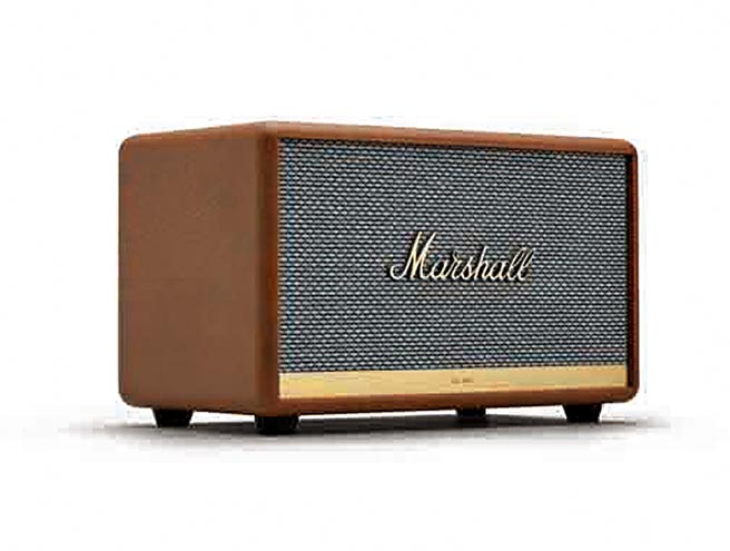 休閒娛樂用品如藍牙喇叭成疫後黑馬，Marshall ACTON II智慧喇叭，1萬1900元，限量200台。（HOLA提供）