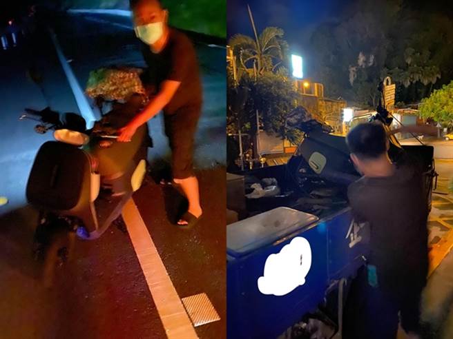 男子在山路中发现1名女学生「刁车」走在山路上，对方说电动机车没电了，他考量到山上根本没有充电站，最后竟回家开货车「载对方到花莲」。（翻摄自脸书「爆废公社二馆」）