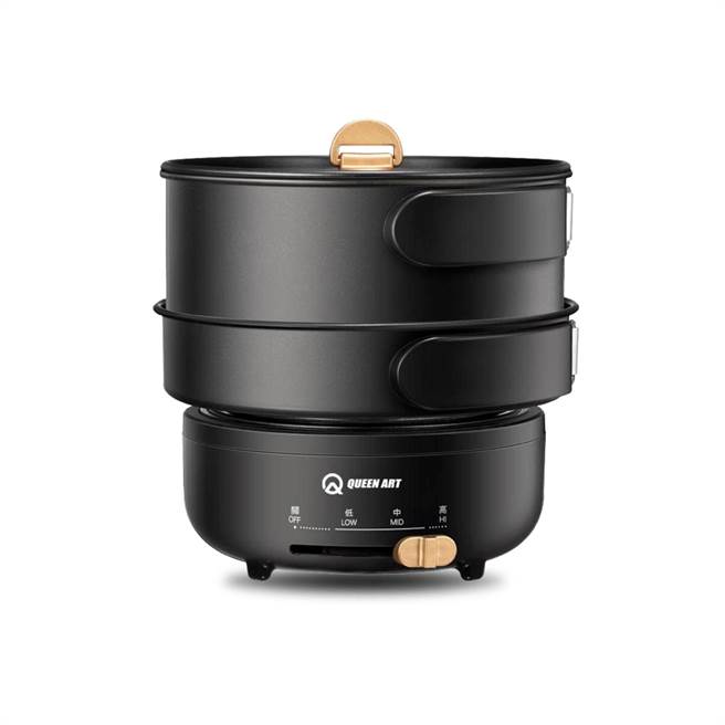 PChome 24h购物的Queen Art 多功能随行烹饪电煮锅，原价3980元，31日前特价1880元。（PChome 24h购物提供）