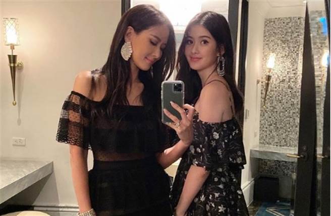 孙芸芸(左)跟21岁的女儿廖思惟，站一起宛若姊妹。(翻摄自孙芸芸IG)