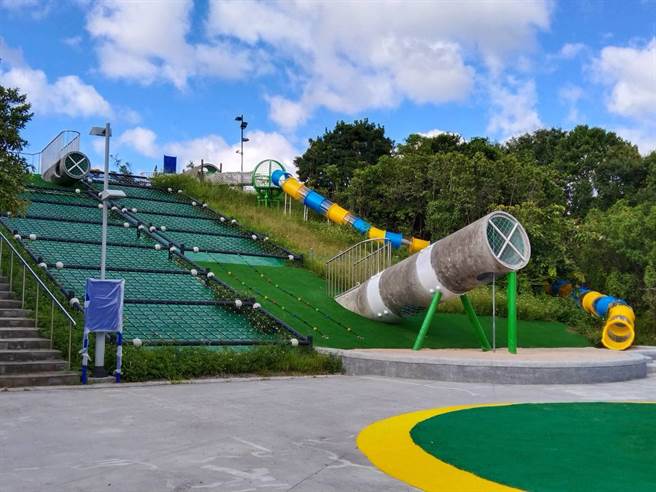 基隆市暖暖运动公园歷经3次变更设计，近日进入正验阶段。（陈彩玲摄）