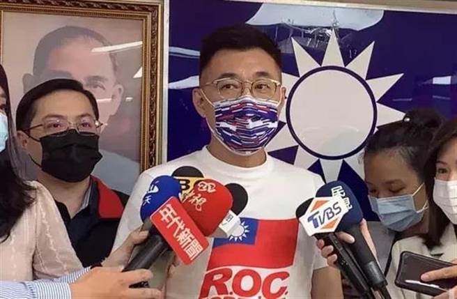 国民党主席江启臣29日下午参加国民党桃园中坜区党部公投任务推动宣讲会议。（吕筱蝉摄）