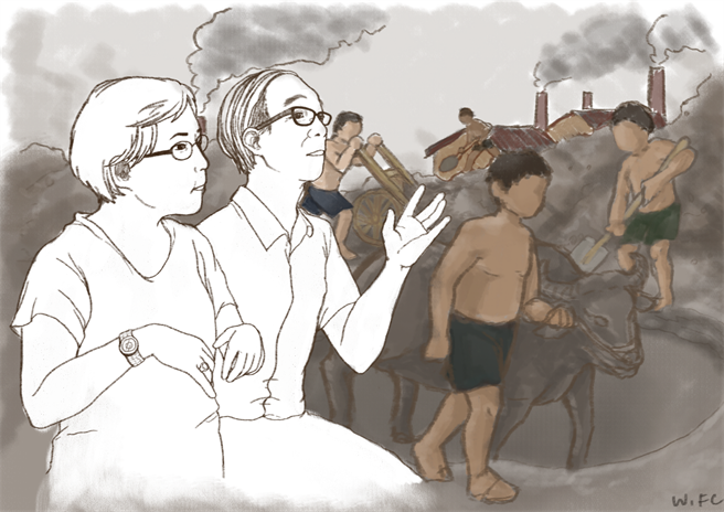 新北市莺歌拥有丰富的窑产业及陶瓷文化，永昌社区发展协会邀请2位在地青年志工投入社区服务，打造青银艺术共创工作坊，访谈耆老和窑产业者，并运用绘画侧写、访谈纪录片呈现故事。（莺歌区公所提供）