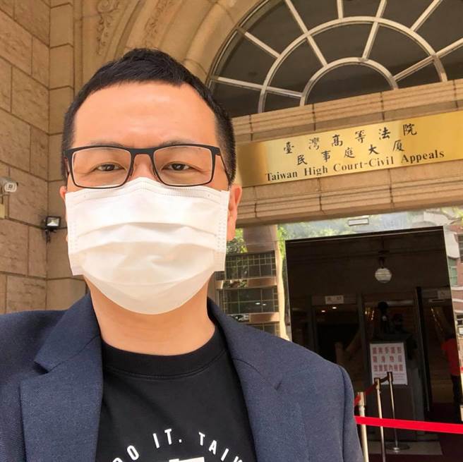 台北市議員羅智強今再為與謝長廷官司開庭。（圖／摘自羅智強臉書）