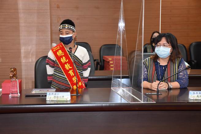 泰興國小學生陳翰拿過全國語文競賽首獎。（謝明俊攝）